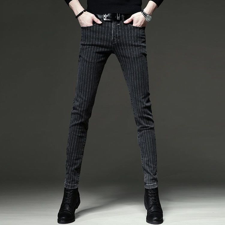 Streetwear Brand Denim - جينز مخطط 2025 للرجال ماركة الخريف
