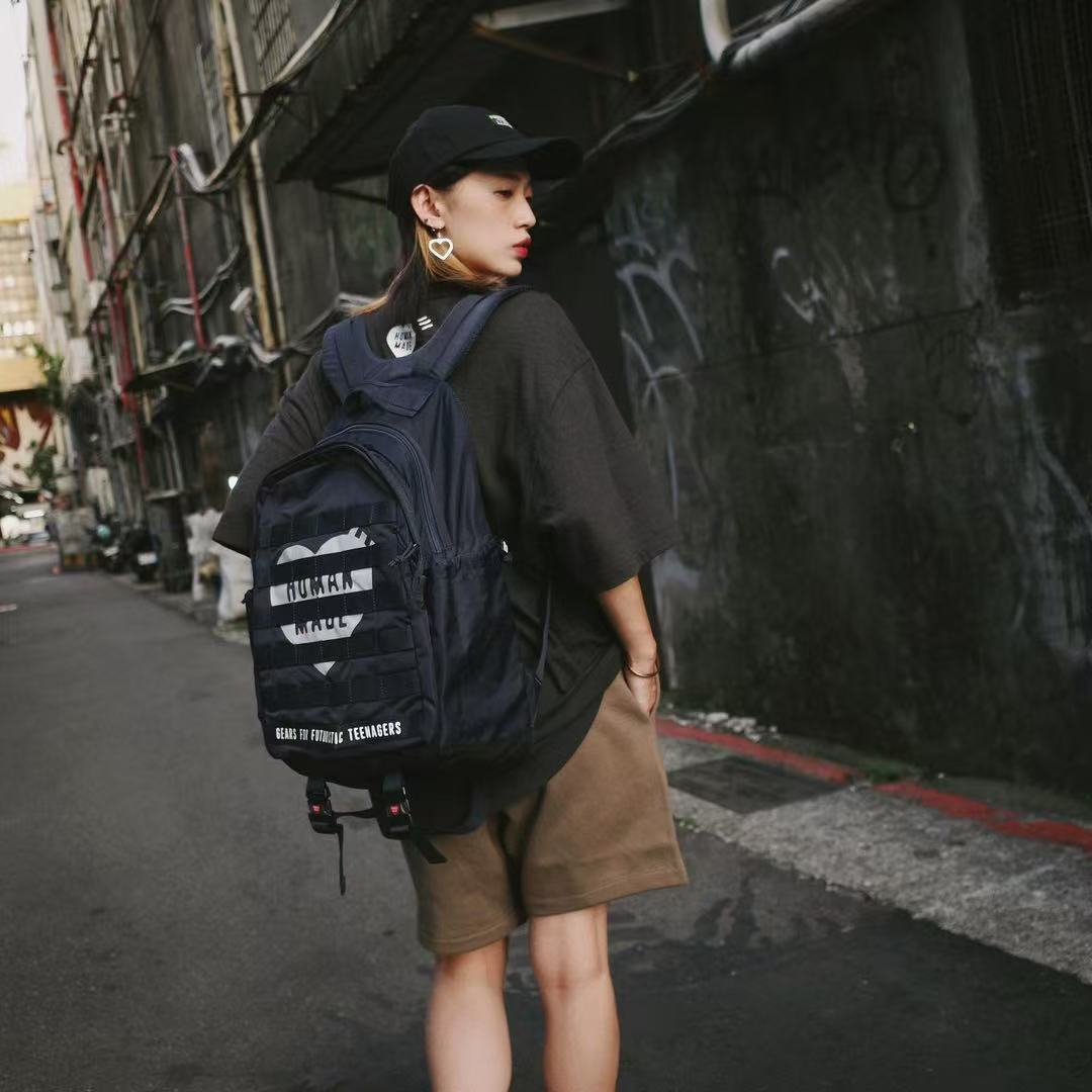 Streetwear Brand Backpack - حقيبة ظهر عسكرية من HUMAN MADE،