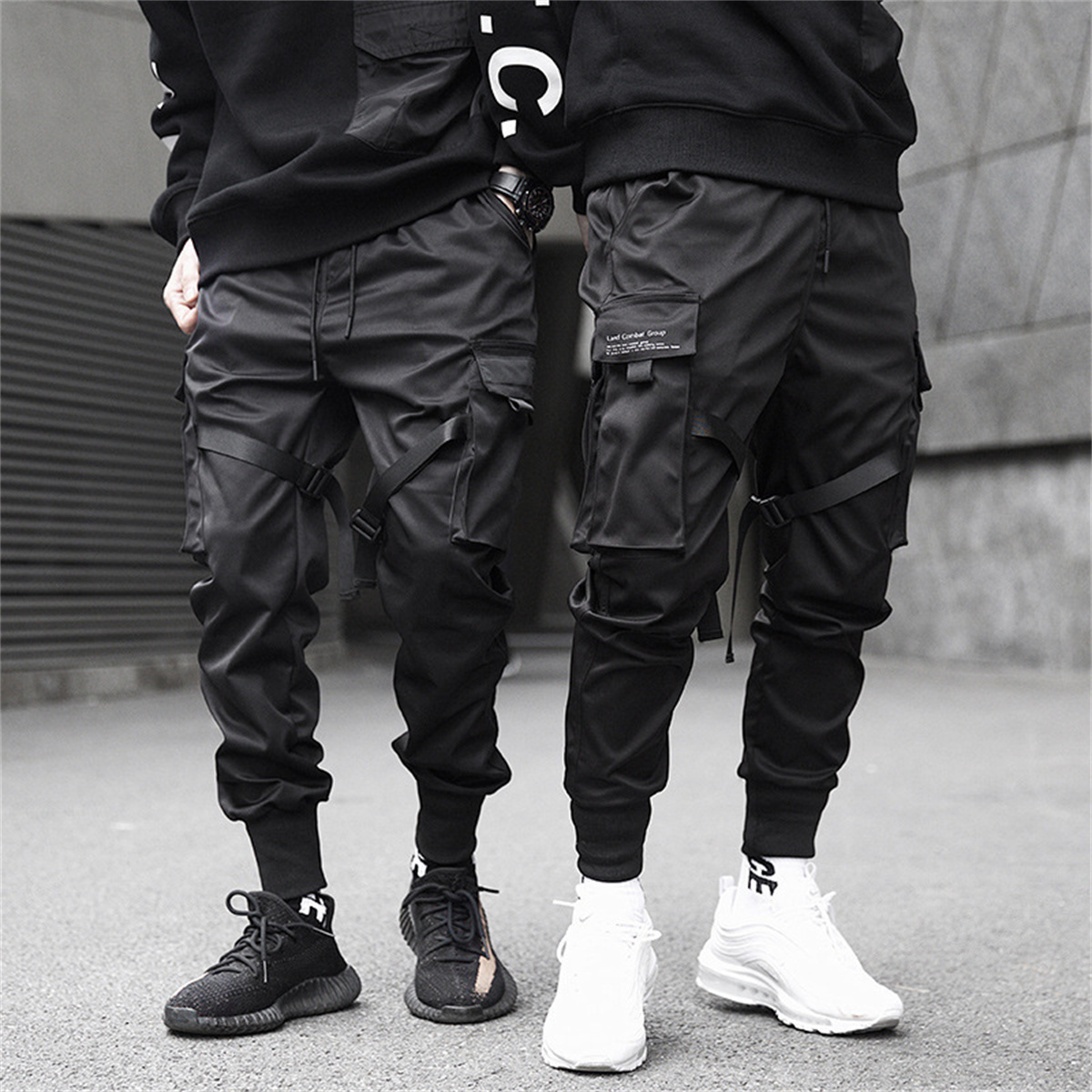 Streetwear Brand Fashion - بنطال كارجو هيب هوب للرجال ،