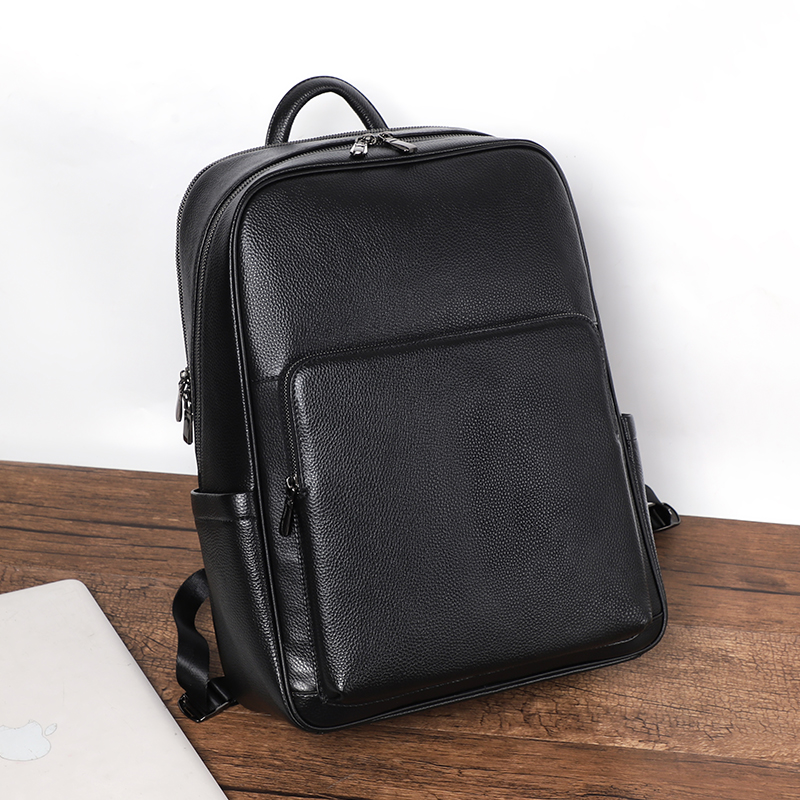100% بقرة جلد طبيعي الرجال حقا - مراجعة Streetwear Brand Backpack وسعره