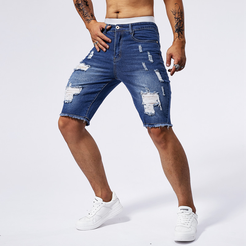 2025 صيف جديد الرجال ممزق الدي - مراجعة Streetwear Brand Fashion وسعره