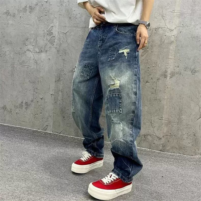 جينز رجالي بتصميم عصري فضفاض م - مراجعة Streetwear Brand Denim وسعره