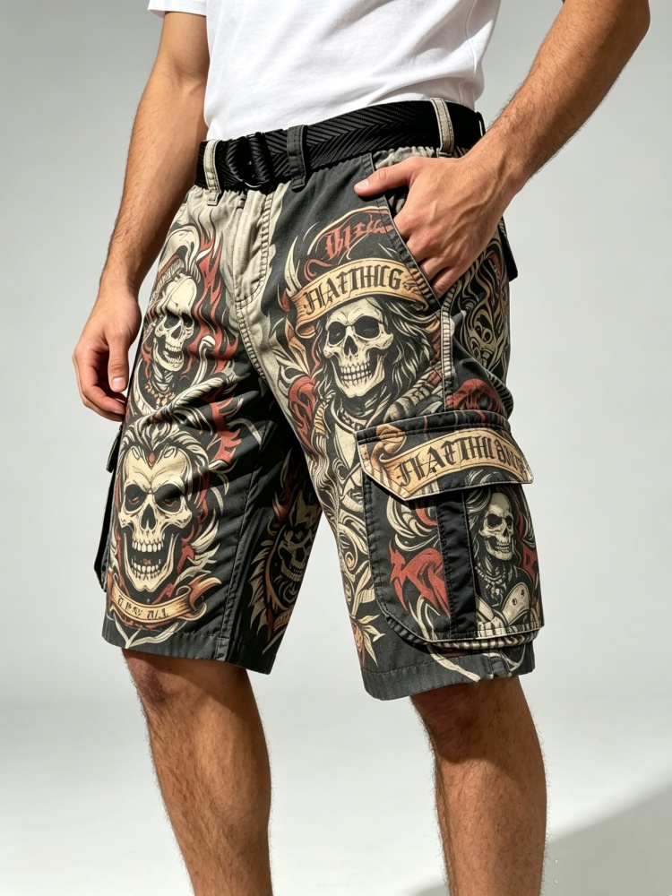 شورت رجالي بنمط روك بانك مع طب - مراجعة Corteiz Cargo Pant وسعره